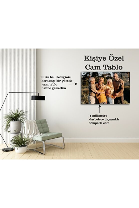 Kişiye Özel Resimli Renkli Baskı Cam Tablo Duvar Dekoru, Özel Foto, Kırılmaya Dayanıklı 4 Mm Temperl