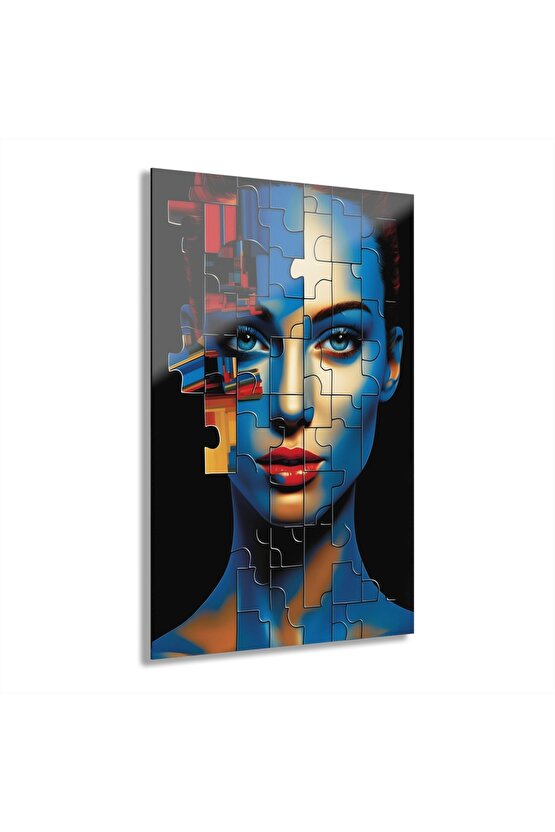 Kadın Model Cam Tablo Duvar Dekoru 12