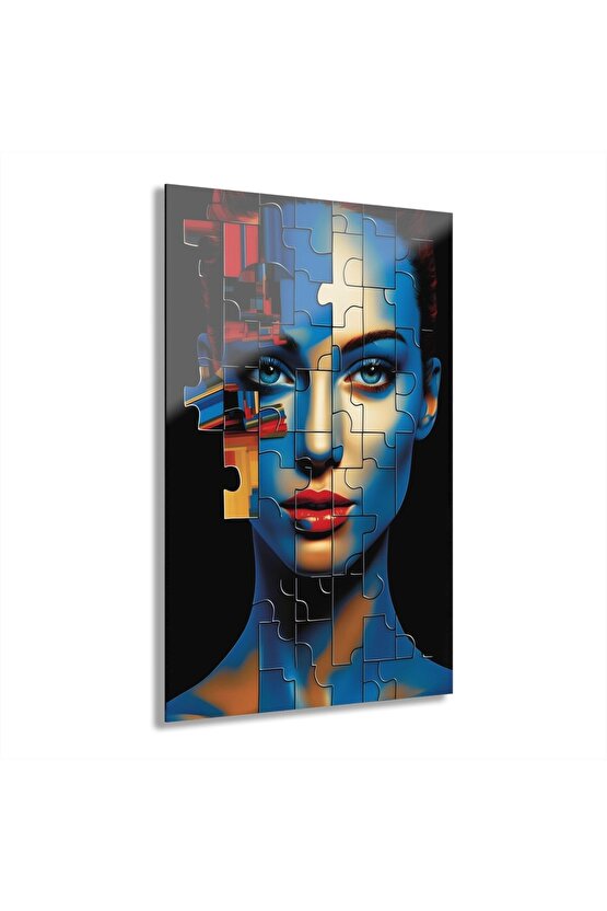 Kadın Model Cam Tablo Duvar Dekoru 12