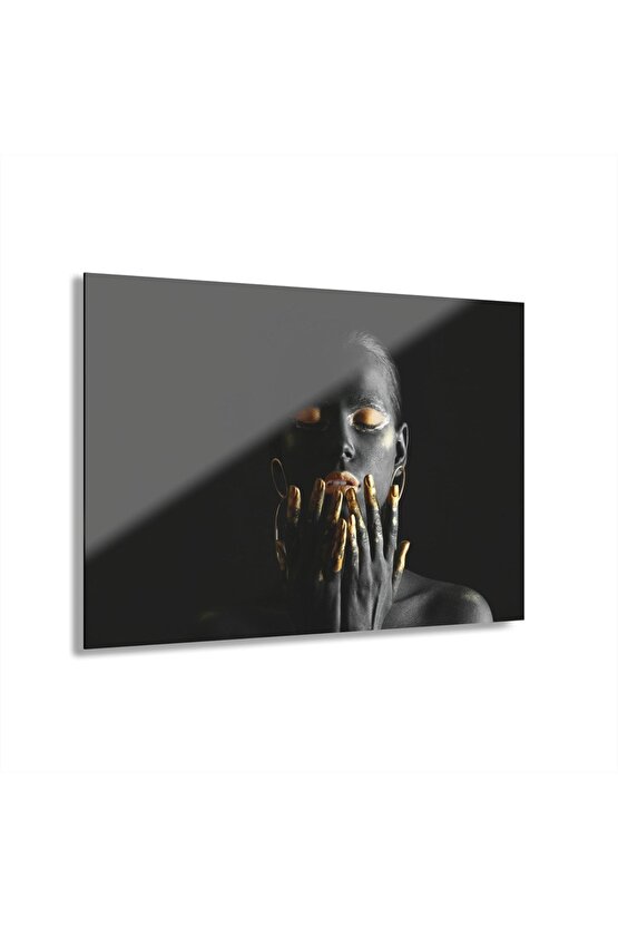 Kadın Model Cam Tablo Duvar Dekoru 5