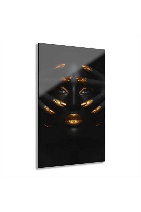 Kadın Model Cam Tablo Duvar Dekoru 4