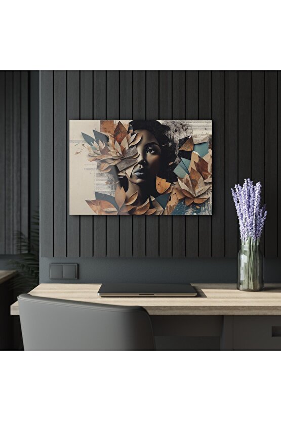 Kadın Model Cam Tablo Duvar Dekoru 1