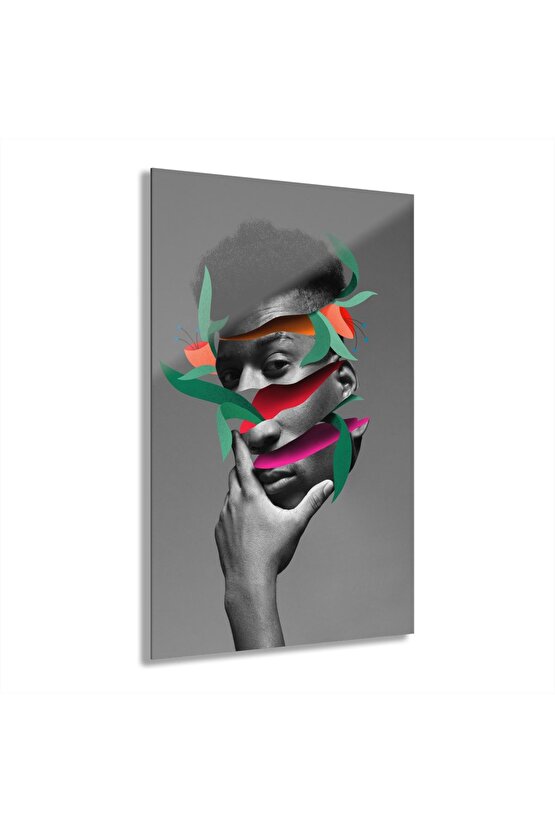 Erkek Model Cam Tablo Duvar Dekoru