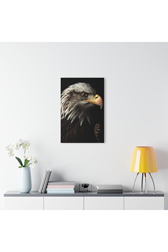 Kartal Başı Cam Tablo Duvar Dekoru