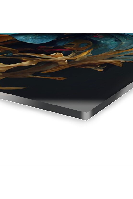 Renkli Çiçekler Cam Tablo Duvar Dekoru 6