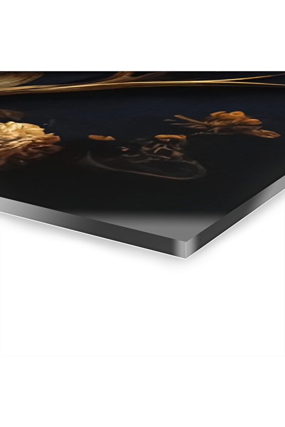 Renkli Çiçekler Cam Tablo Duvar Dekoru 8