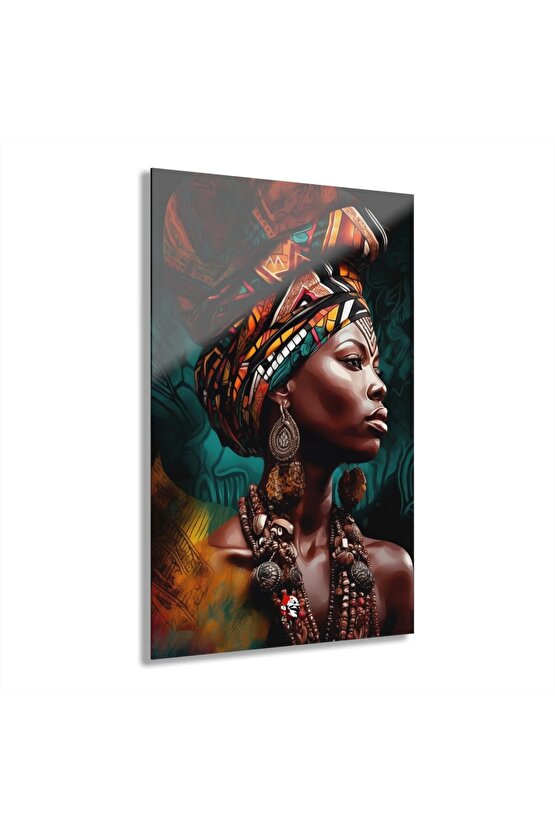 El Çizimi Kadın Cam Tablo Duvar Dekoru