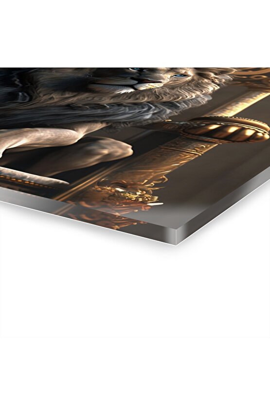 Aslan Kral Cam Tablo Duvar Dekoru 3