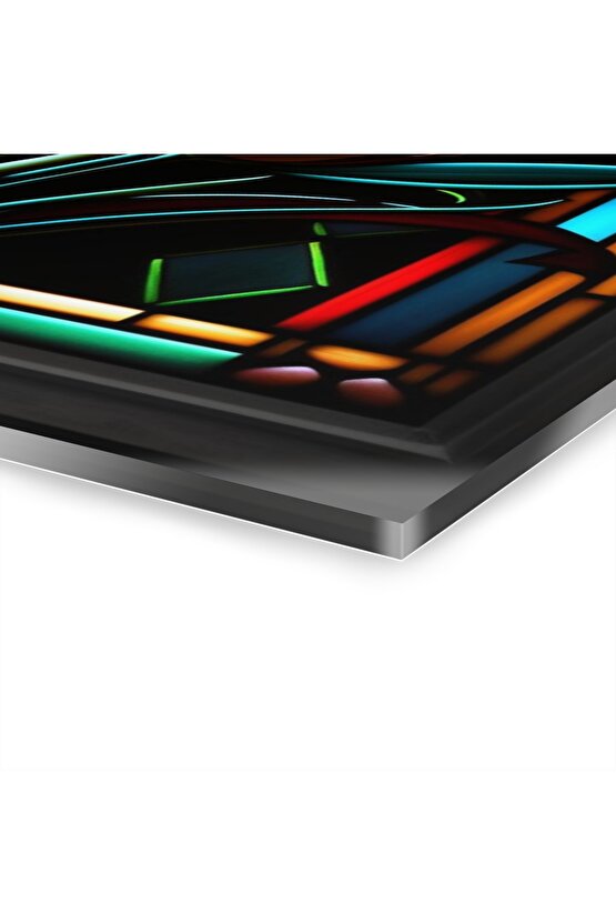 Renkli Lale Cam Tablo Duvar Dekoru