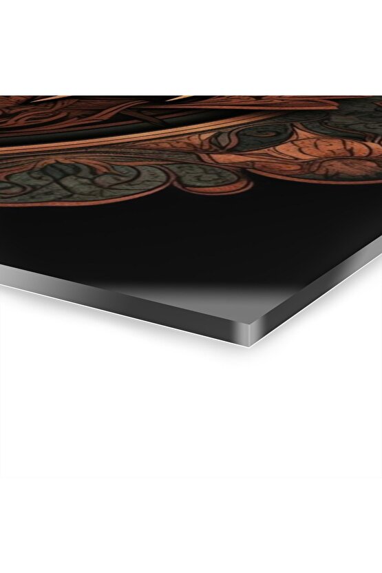 3 Boyutlu Kuran-ı Kerim İslami Arapça Yazı Cam Tablo Duvar Dekoru 2