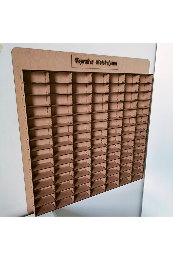 Ahşap 3mm Mdf Çocuk Odası Oyuncak Araba Duvar Rafı 100 Araçlık