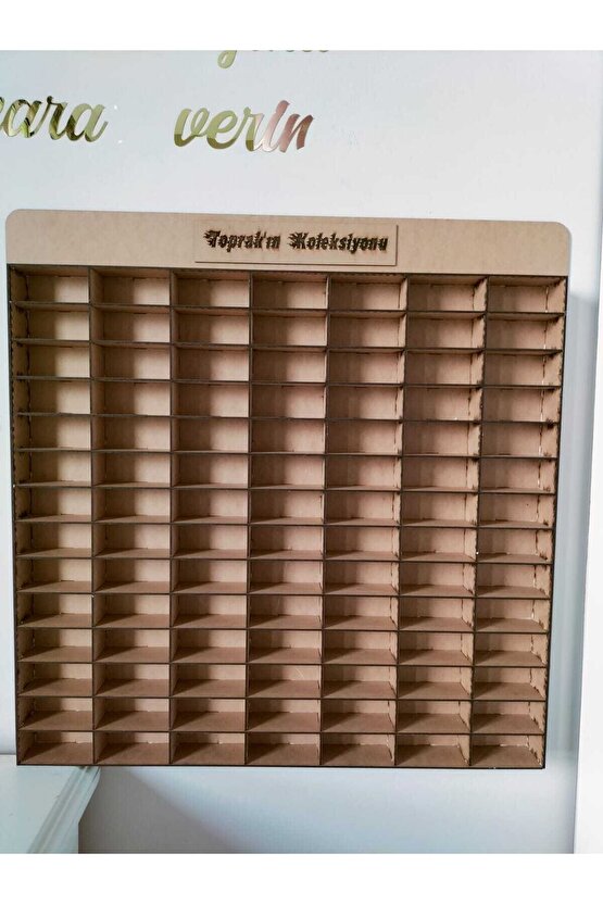Ahşap 3mm Mdf Çocuk Odası Oyuncak Araba Duvar Rafı 100 Araçlık