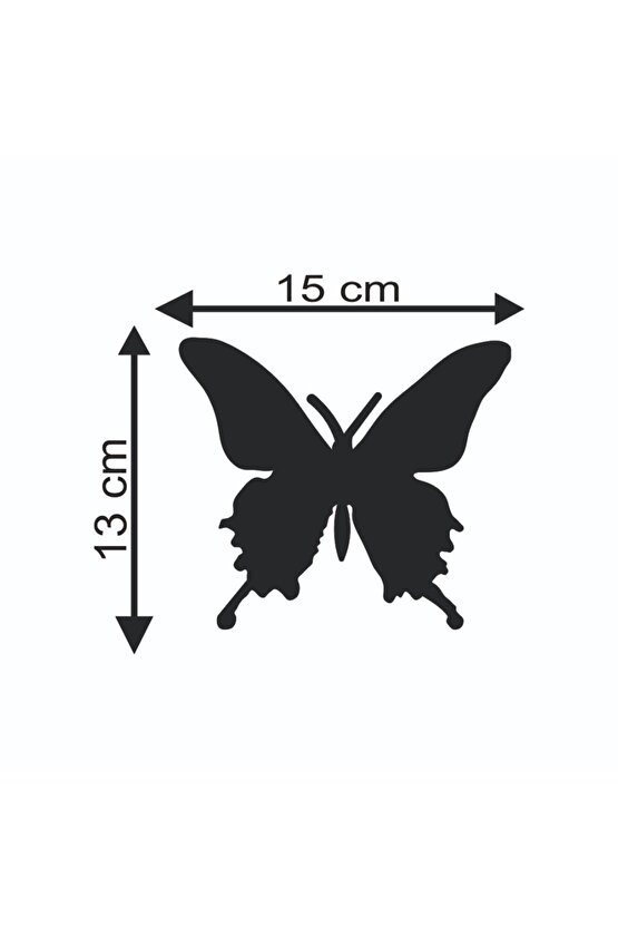 2 Adet Kelebek Ahşap Duvar Dekoru Zenginleştirici Model 1