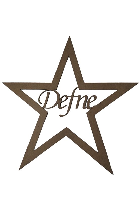 Yıldız Figürlü 3 Mm Ham Mdf Isimli Kasnak 35 Cm