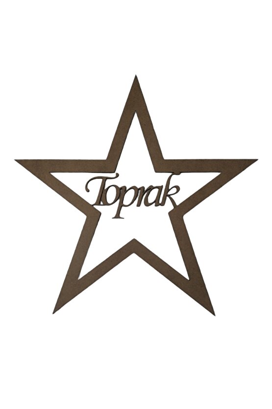 Yıldız Figürlü 3 Mm Ham Mdf Isimli Kasnak 25 Cm