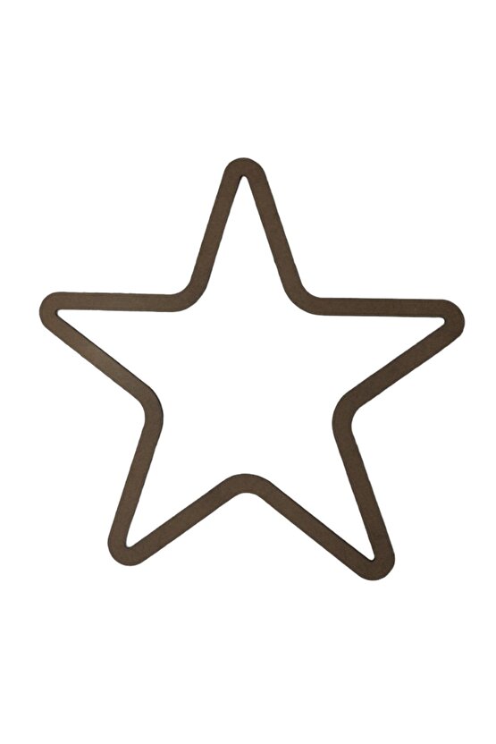 Oval Kenarlı Yıldız Figürlü 3 Mm Ham Mdf Isimsiz Kasnak 25 Cm