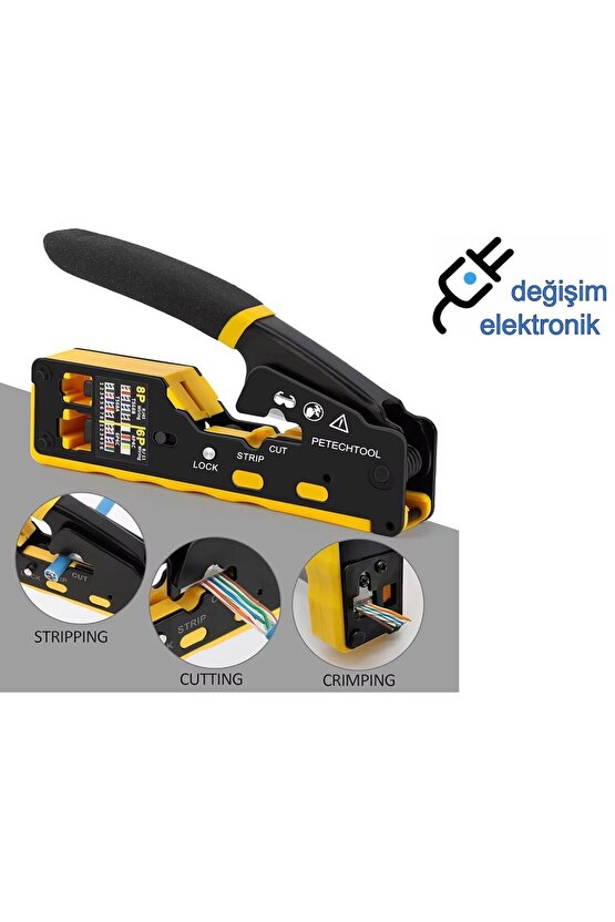 Profesyonel Rj45 Sıkma Pensesi Rj11-Rj45