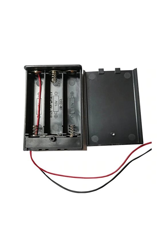 Aa Üçlü Kalem Pil Kutusu Kapaklı 2 Adet