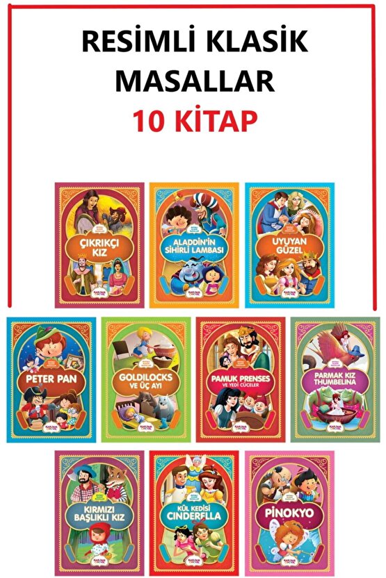 Resimli Klasik Masallar Set (10 - Kitap)