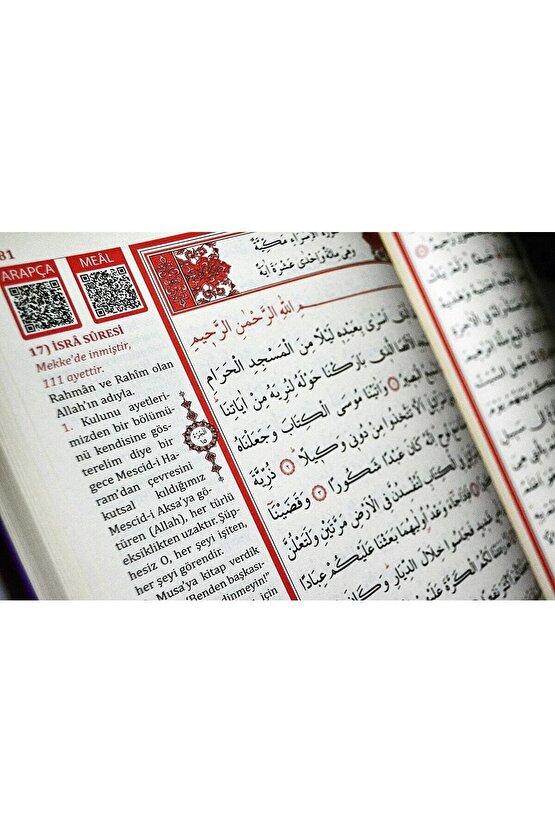 Kuranı Kerim Türkçe Meali Cami Boy 25x34 Mealli Kuran Mor Telefonda Sesli Dinleme Diyanet Mühürlü