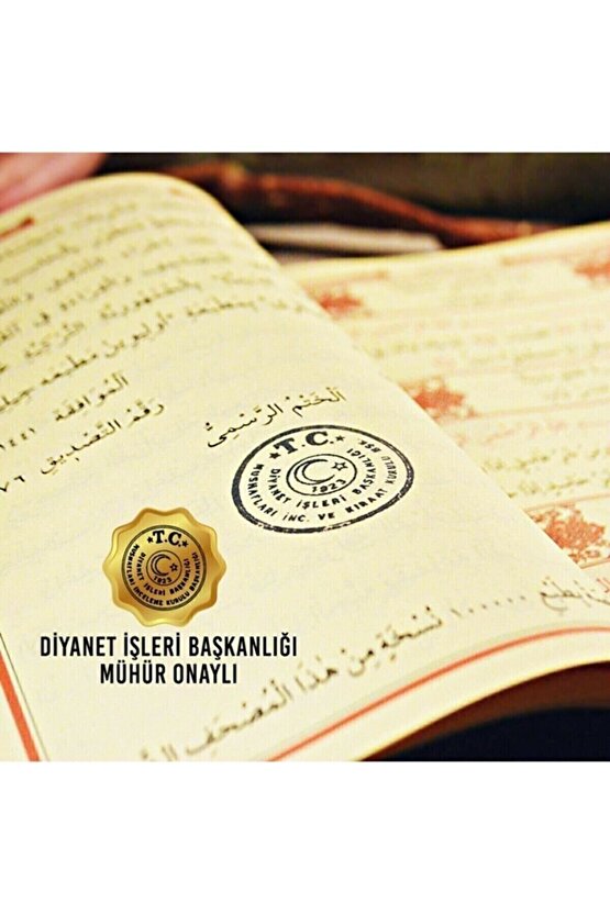Hatim Cüzü Hatim Seti 30 Cüz Rahle Boy 20x28 Yeşil Kadife Kuranı Kerim