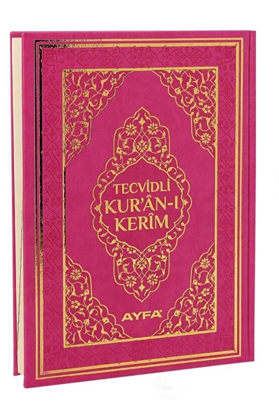 Tecvidli Kuranı Kerim - Termo Deri - Rahle Boy - Bilgisayar Hatlı - Pembe Renk - Ayfa Yayınevi