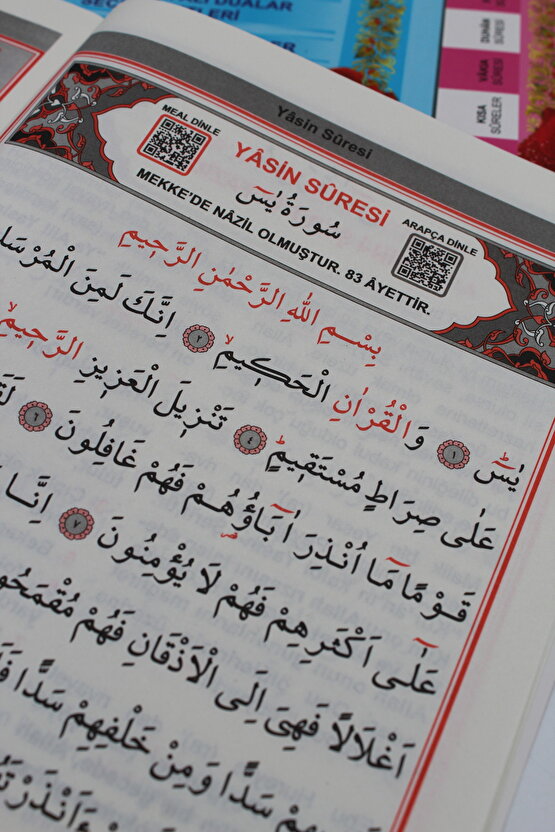 Ekonomik Hediyelik 10 Adet Yasin-i Şerif Karışık Renk 80 Shf. Orta Boy(17x24cm) QR KodMealArapça