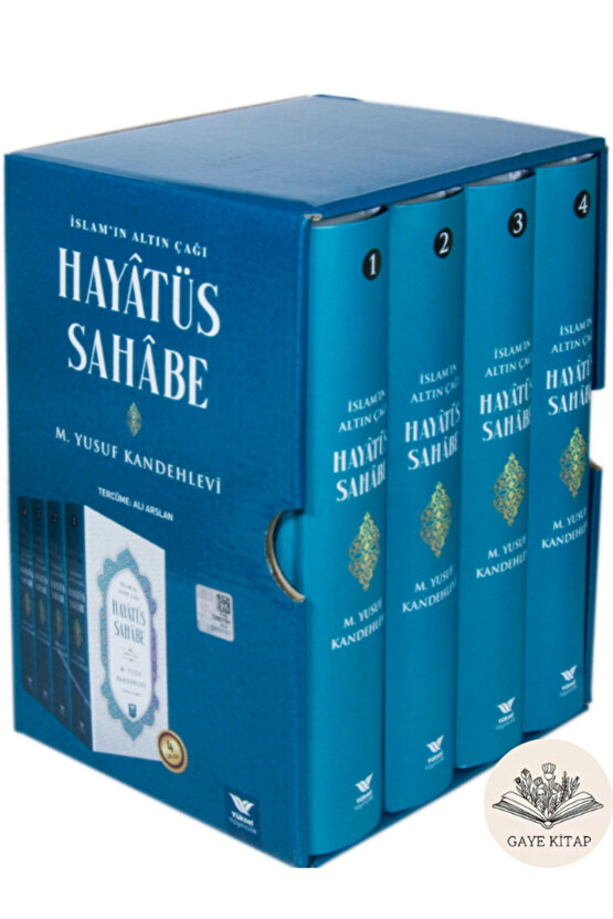 Hayatüs Sahabe (4 Cilt Takım Kutulu) - Riyazus Salihin Tercümesi (Karton Kapak-Metinsiz) HEDİYELİ!