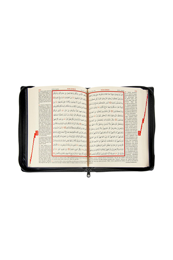 Kabeli Çanta Boy Fermuarlı Mealli Kuranı Kerim