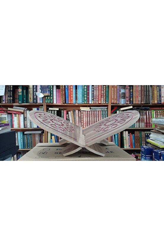 Masaüstü Ahşap Rahle Selçuklu Motifli Portatif Ergonomik Kitap Okuma Sehpası