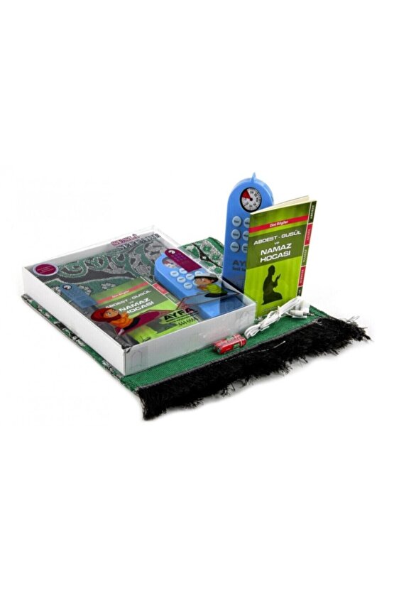 Ayfa Sesli Seccade Namaz Kılmayı Öğreten Pusulalı Seccade (mavi-pembe)