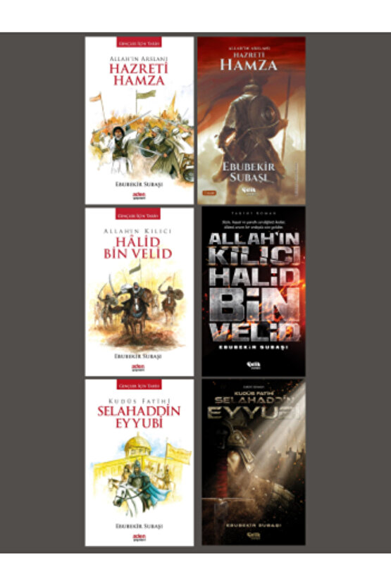 Gençler İçin Tarih serisi Hazreti Hamza - Halid Bin Velid - Selahaddin Eyyubi 6lı Set