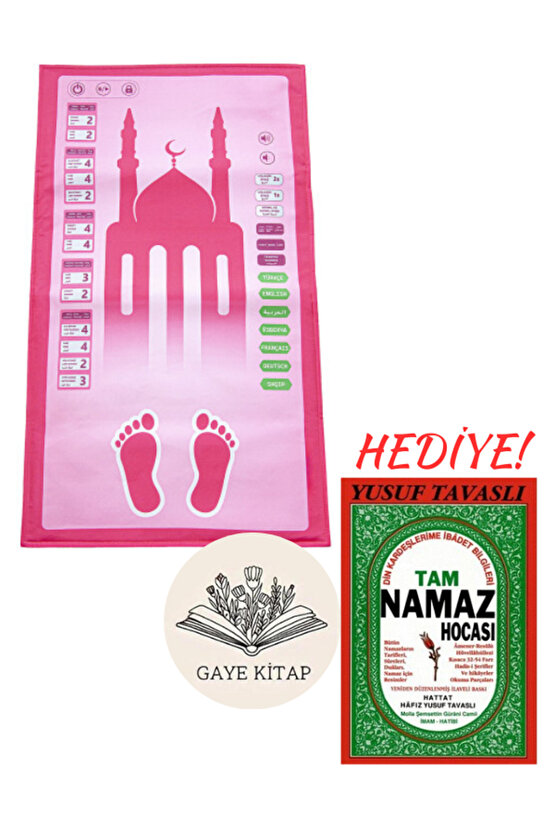 BENİM SECCADEM-ÇOCUKLAR İÇİN SESLİ KONUŞAN NAMAZ KILDIRAN SECCADE (PEMBE) TAM NAMAZ HOCASI HEDİYELİ!