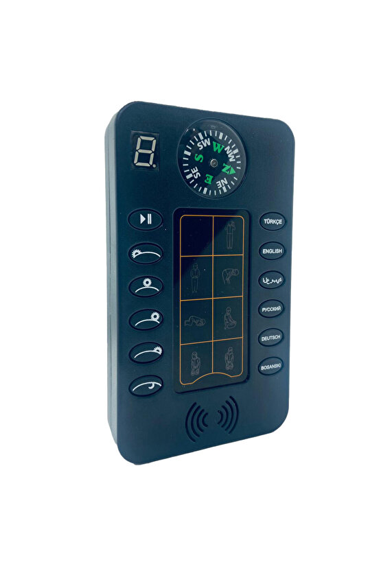 Namaz Kılıyorum - Sesli Namaz Öğreten Pusulalı Cihaz - 6 Dil Destekli - Led Rekat Sayar