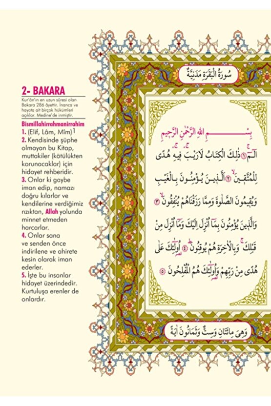 Mealli Kuranı Kerim Elmalılı Hamdi Yazır Mühürlü Rahle Boy 20x28 Cm Bilgi K K