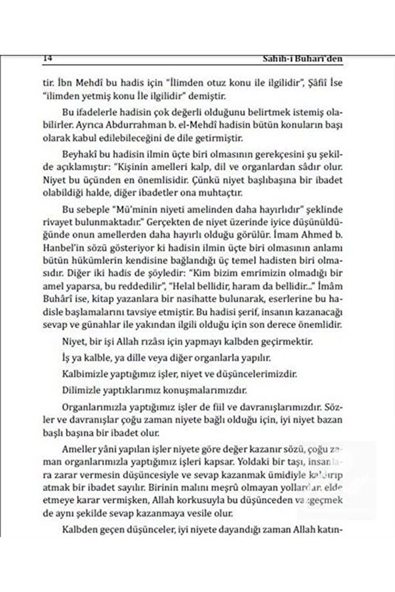 Sahihi Buhariden Sohbetler ve Nasihatler