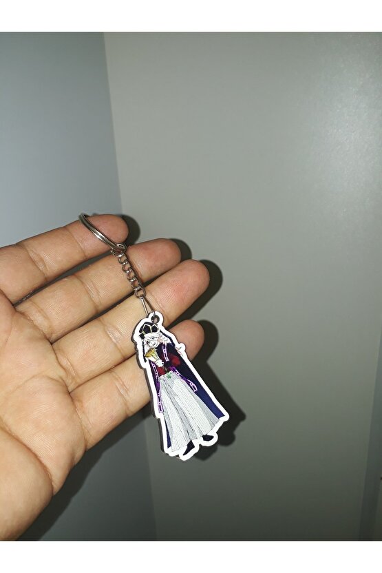 anime manga iki taraf baskılı ahşap anahtarlık