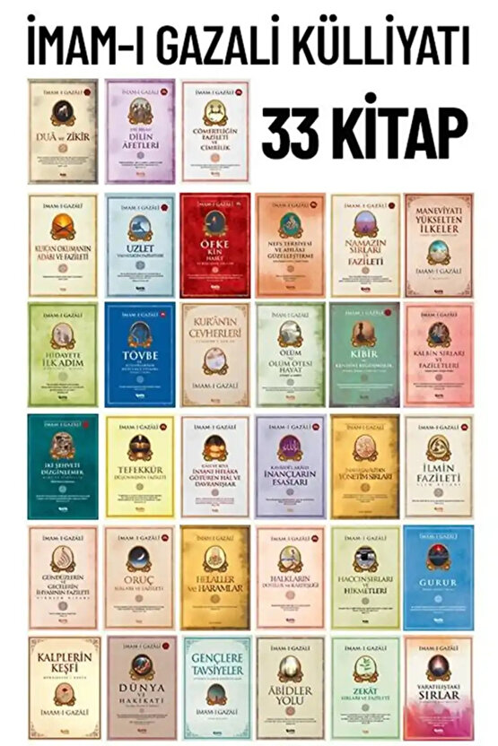 İmam ı Gazali Külliyatı 33 Kitap Seti   İmam ı Gazali