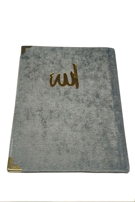 Çeyizlik Seccade Seti Lüks Özel Kutusunda Gri Namaz Seti, Gelin Damat Bohçalık Set