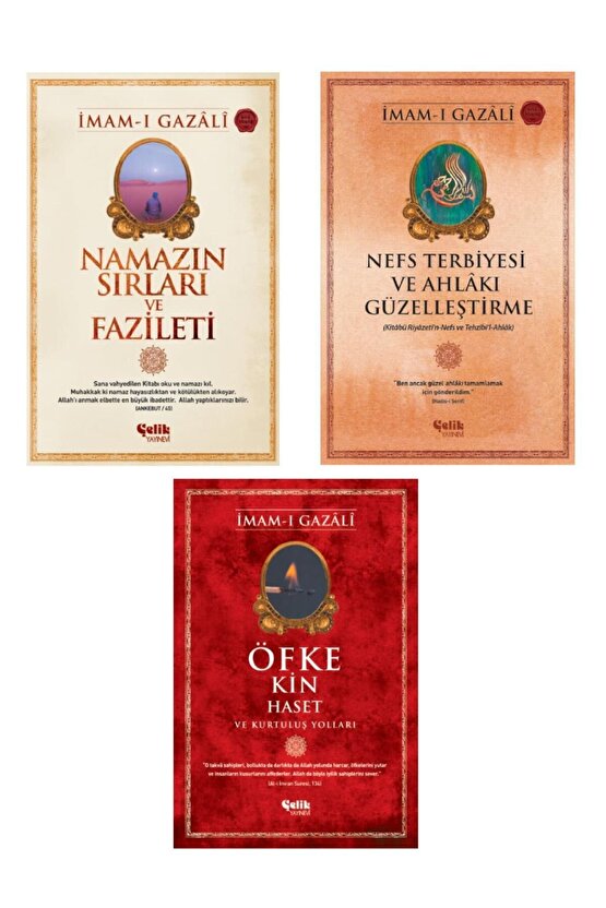 Imam-ı Gazali Serisi - Namazın Sırları Ve Fazileti - Nefs Terbiyesi - Öfke Ve Kin 3lü Set