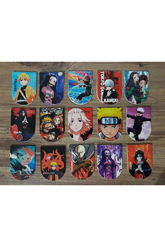 Anime Manga 15 Adet Kitap Ayracı Seti