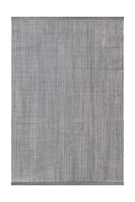 Yalın Microfiber Bukle Dokuma Halı Antre Hol Kesme Halı Yolluk 5771 Gri