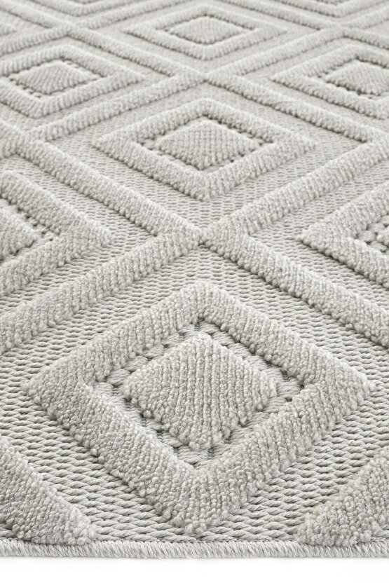 Dizayn Kaymaz Taban Koridor Halısı Kesme Yolluk Mutfak Halısı Modern Salon Halısı 1089 GRİ