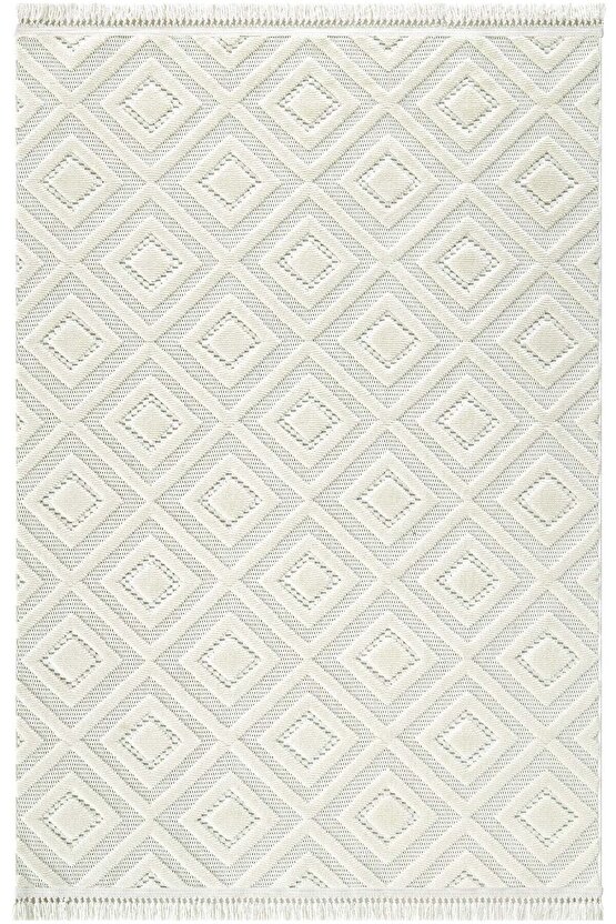 Dizayn Kaymaz Taban Koridor Halısı Kesme Yolluk Mutfak Halısı Modern Salon Halısı 1089 KREM