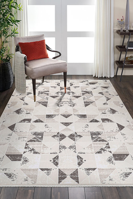 Bambu Saten Halı Kilim Salon Mutfak Koridor Yolluk Dokuma Makine Halısı Petra 1 Kahve