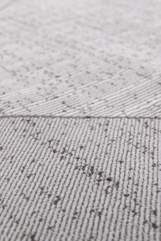 Bambu Saten Halı Kilim Salon Mutfak Koridor Yolluk Dokuma Makine Halısı Petra 4 Gri