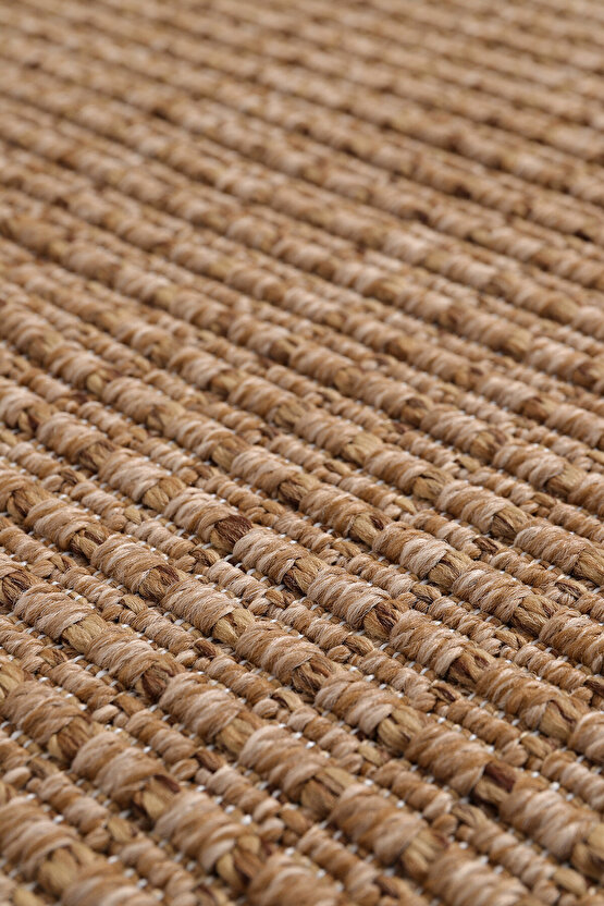 0465-Siyah Kumaş Bordür Sisal Jut Halı Kilim Hav Toz Vermez Kolay Temizlenen Hasır Kilim