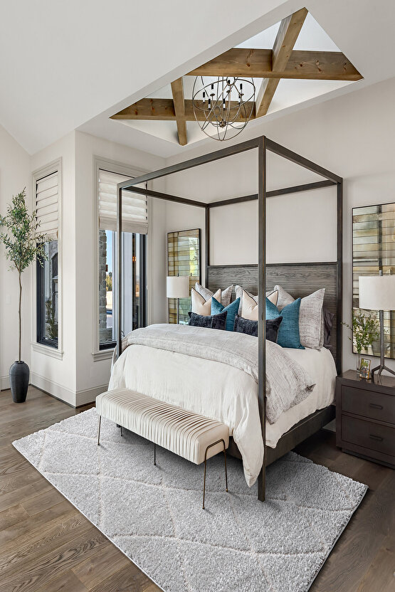 B109 Gri Kolay Kullanım Hav Toz Vermez Yumuşak Dokulu Uzun Tüylü Modern Shaggy Halı