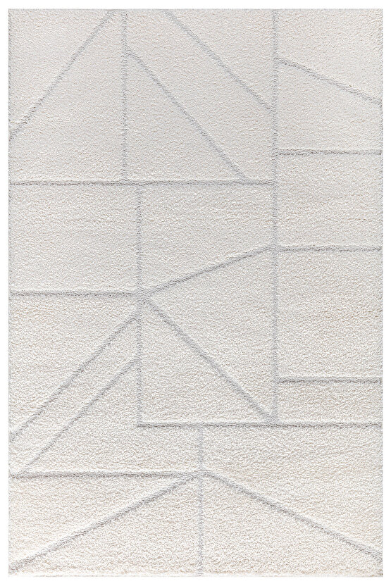 B109 Gri Kolay Kullanım Hav Toz Vermez Yumuşak Dokulu Uzun Tüylü Modern Shaggy Halı