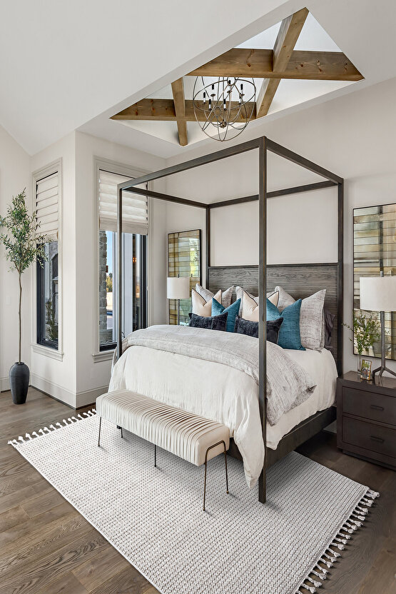 Mumbai 256 Beyaz Yumuşak Dokulu Halı Kilim Salon Mutfak Koridor  Yolluk Dokuma Makine Halısı